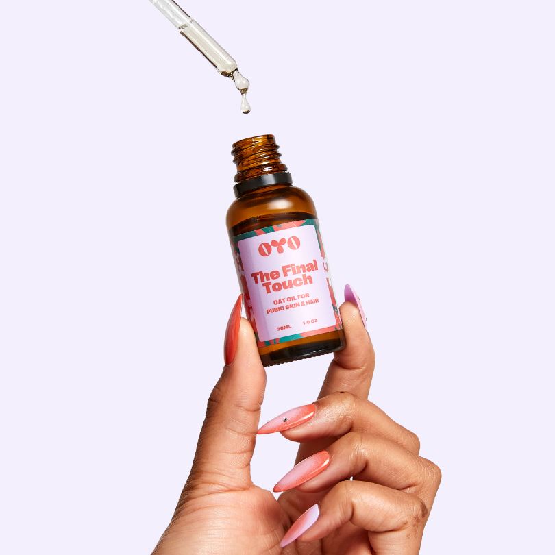 Natural skincare oil dropper for soothing irritation and enhancing skin, trusted by over 100k women for effective routines.