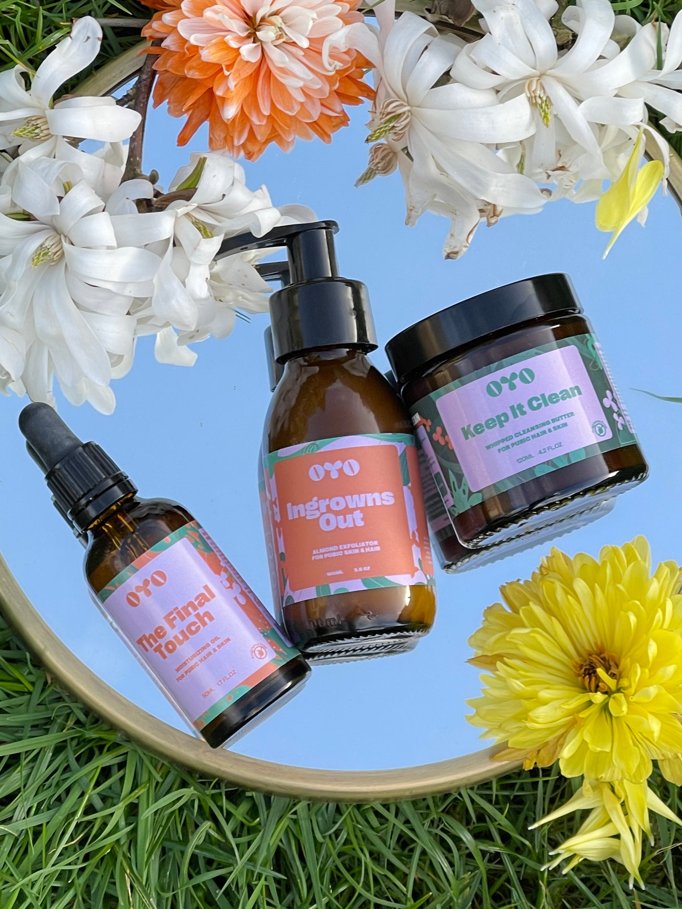 Natural skincare products for intimate areas, soothing irritation, and reducing ingrowns & bumps, trusted by 100k+ women.